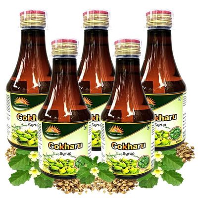 Sunchan Group Gokharu Syrup Tribulus terrestris Gokharu Syrup 1000 ML (Pack of 5)