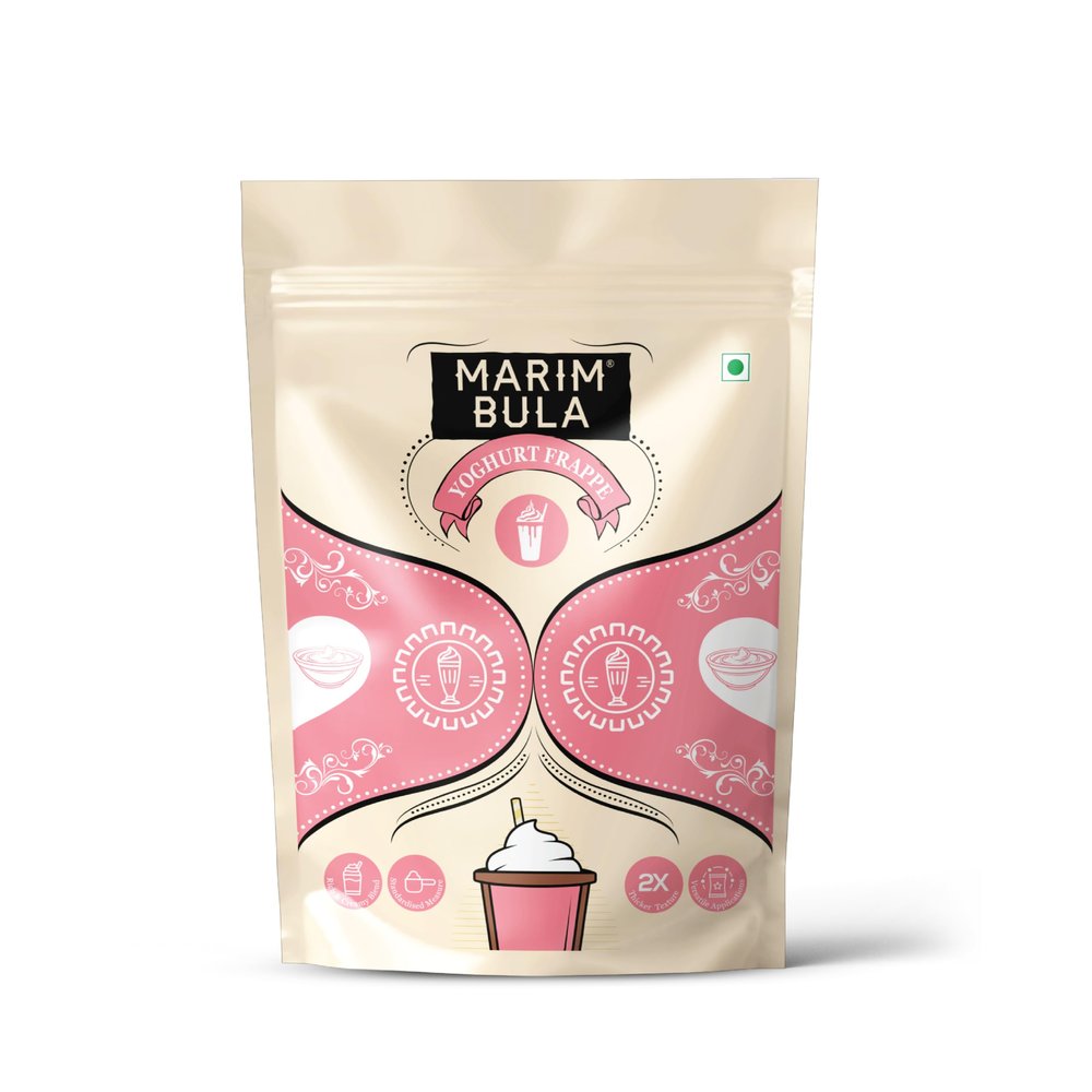 Marimbula Yoghurt Frappe Mix Powder | 100% Vegetarian | Rich & Creamy Blend | Suitable for Making 2x Thicker & Smoother Textured Smoothies, Milkshakes, Beverages & More | 1kg