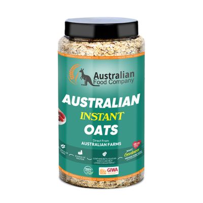 Australian Food Company Instant Oats (1.1 Kg)| 100% Australian Origin | High Protein, High Fiber (Beta-Glucan) | No Added Sugar | Healthy Breakfast Oatmeal