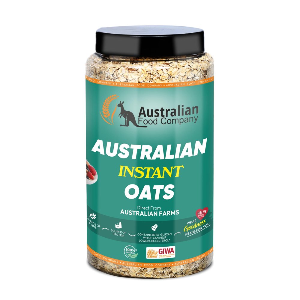 Australian Food Company Instant Oats (1.1 Kg)| 100% Australian Origin | High Protein, High Fiber (Beta-Glucan) | No Added Sugar | Healthy Breakfast Oatmeal