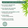 ELON Bio-Bamboo Sanitary Pad | Pack Of 40 Pads | XL-290mm | Pure Bamboo Base, Rash-Toxin-Irritation Free, High Absorbent, Heavy Flow, Extra Long Day-Night Napkin For Women, Anti-Bacterial |Skin Friendly view 2