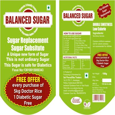 BALANCED SUGAR - Diabetic friendly sugar low glycemic index foods