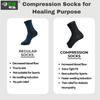Compression Socks | Bamboo Cotton Open Toe | Women & Men | Plantar Fasciitis Socks for Neuropathy |Plantar Fasciitis Relief | Arch Support | Ankle & Foot Swelling | Black, Classic trio | Pack of 2 view 4