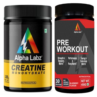 Alpha Labz Extreme Pre-Workout Supplement with Beta-Alanine, Creatine, L-Citrulline, L-Arginine For Performance | Lean Muscles Building | Strength | Mental Focus | Energy Boost | Explosive & Powerful Pumps | Next Generation Preworkout Formulation & C