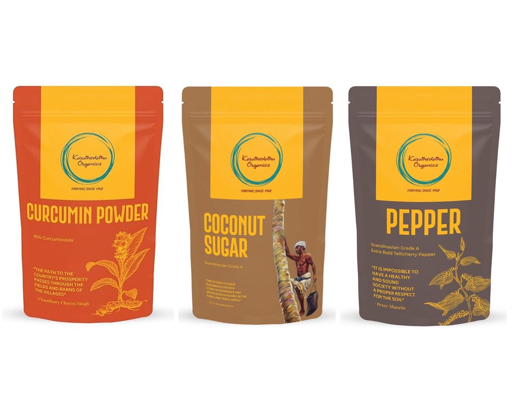 Karuthedathu Organics | Golden Milk (250 Grams) | Turmeric Milk | Haldi Doodh | Bedtime Drink | Ayurvedic Health Drink |