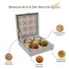 Riwaz Luxury Square Dry Fruits Gift Box | 4 Salsa Jars with Almonds, Cashews, Pistachios & Raisins | Premium Corporate, Wedding & Festive Gifting Hamper (450g) view 3