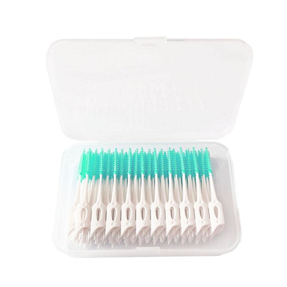 MERISHOPP 160 Pcs Dental Interdental Brush Tooth Pick Flosser Toothpick Sticks Green|Health & Beauty|Oral Care|Dental Floss & Flossers