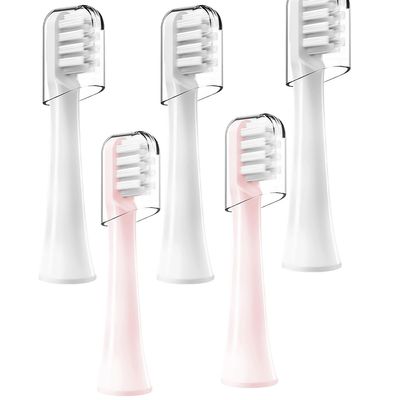 ZIBUYU 5pcs MI Toothbrush Head, Soft Brush Heads for Electric Toothbrush Heads for Mijia/Mi Home T100/MES603 Series Sonic Electric Brush Ultra Fine Dupont Bristle for Senstive Teeth