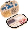 Cannagenix 7 Compartments Travel Pill Organizer Moisture Proof Pill Holder Daily Medicine Organizer Box Small Pill Case for Vitamin Supplement Pocket Pharmacy with Labels Pill Box for Purse Cute Pill Container view 1