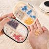 Cannagenix 7 Compartments Travel Pill Organizer Moisture Proof Pill Holder Daily Medicine Organizer Box Small Pill Case for Vitamin Supplement Pocket Pharmacy with Labels Pill Box for Purse Cute Pill Container view 2