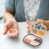 Cannagenix 7 Compartments Travel Pill Organizer Moisture Proof Pill Holder Daily Medicine Organizer Box Small Pill Case for Vitamin Supplement Pocket Pharmacy with Labels Pill Box for Purse Cute Pill Container view 3