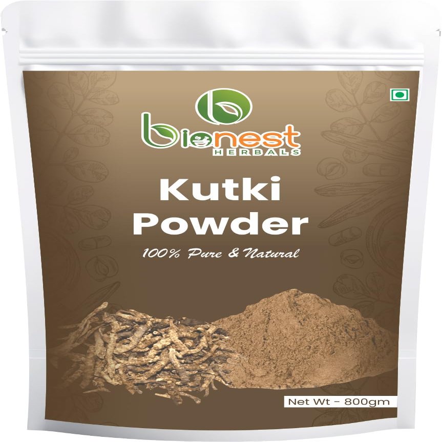 Bionest Herbals Kutki Powder - 800 gm | Picrorhiza Kurroa | Katuki | Kutaki | Liver Detox & Blood Sugar Support | Ayurvedic Herb