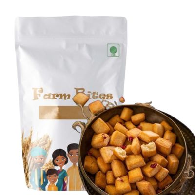 Farm Bites - Sweet Maida Biscuits | Crunchy Diamond Biscuits | Shakkarpara | Shakkarpare | Shankarpalli - (250 Grams)