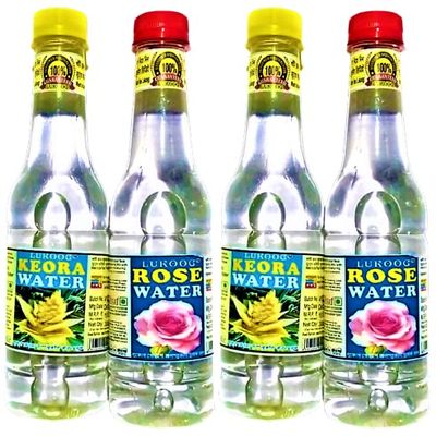 KR300x2 Keora300mlx2+Rose300mlx2 (Combo Pack of 4 bottle) Use For Biryani,Pulao,Fried Rice any Sweets & Other Recipes,It must be your choice