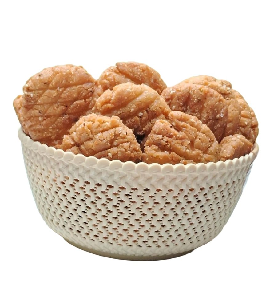 Crunchy Thekua 450 Grams | Handmade Cookies by DFC | Thekua is Prepared From White Til, Coconut, Deshi Ghee Fennel Seed, Sujee, Whole Wheat Flour & Jaggery | Energy Boosting | Hunger Relief