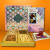 Almoda Creations Bhaidooj Festive Dryfruit Gift Box with Printed Message on Greeting Card (Design 3) view 1