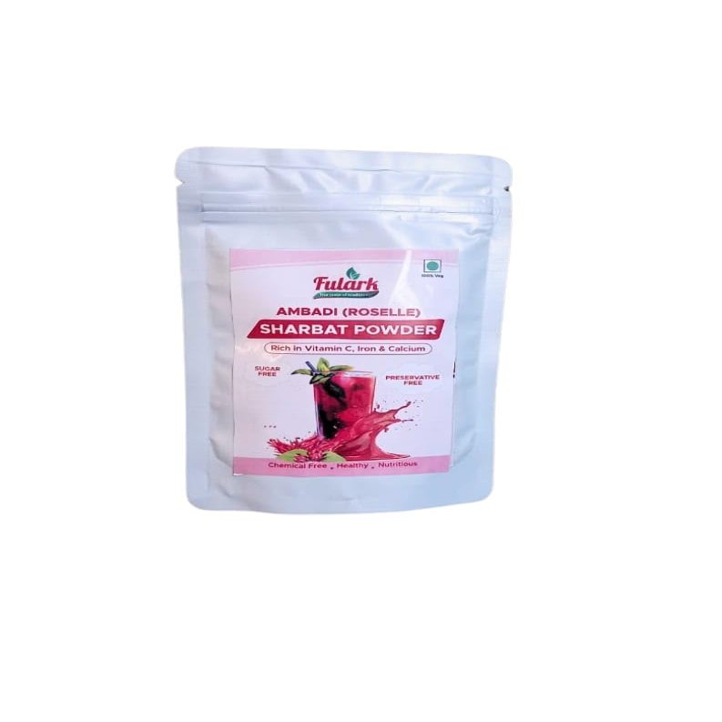 FULARK Roselle/Ambadi Sharbat Powder I Made With Cloves, Jira, Rock Salt, Black Pepper & Salt I Ricn In Vitamin C, Iron & Calcium I Easy To Prepare & Ideal for All Occasions I Chemical, Sugar Free