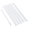 ATORSE 10 Pieces Reusable Clear Hard PVC Drinking Straws+1 Piece Cleaning Brush for Mason Jar and Tumblers Home Party Tableware view 2