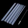 ATORSE 10 Pieces Reusable Clear Hard PVC Drinking Straws+1 Piece Cleaning Brush for Mason Jar and Tumblers Home Party Tableware view 4
