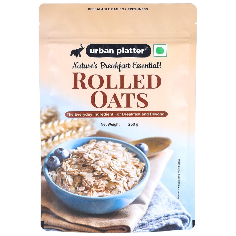 Urban Platter Rolled Oats, 250g (Whole Grain Oats | Breakfast Cereal I Old-Fashioned Oats)
