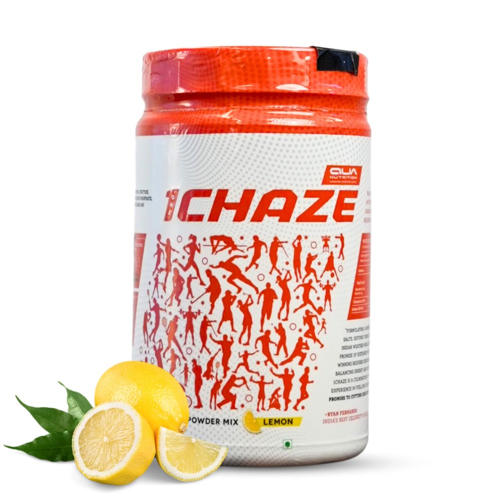 Qua Nutrition 1Chaze Sports Drink Supplement Jar (Lemon, 750g) | 6% Nutrition Isotonic Electrolyte Drink for Instant Hydration & Rehydration | Ideal for Athletes & Active Lifestyles