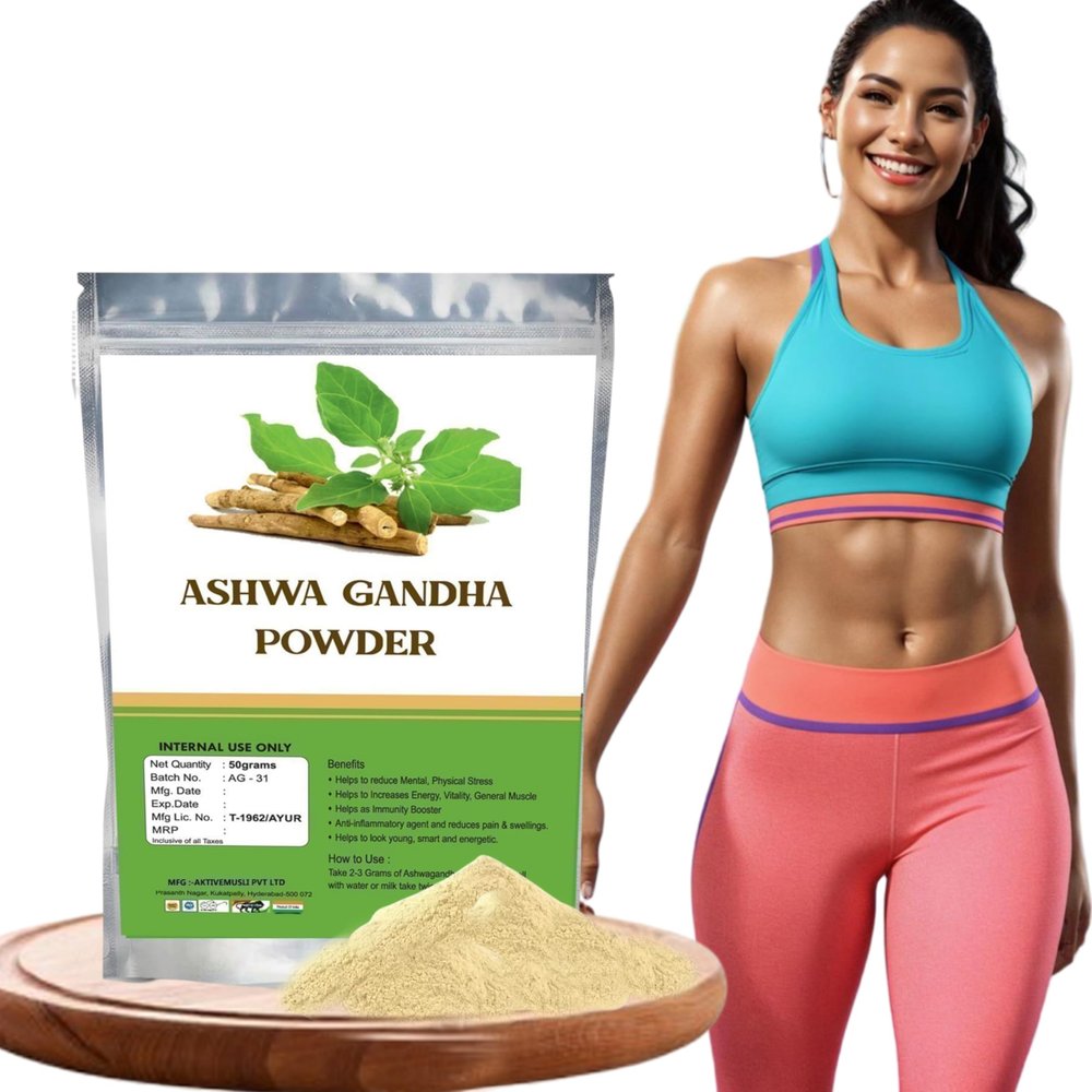 Aktivemusli Ashwagandha powder Stress/Immunity Booster and Improves General Health.