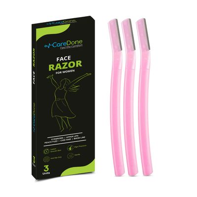 Caredone Face Cartridge For Women Reusable & Biodegradable/Quick & Easy Facial Hair Removal At Home Women razor For Eyebrow. (Face Razor -C44)