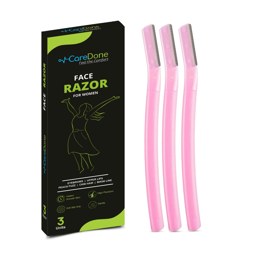 Caredone Face Cartridge For Women Reusable & Biodegradable/Quick & Easy Facial Hair Removal At Home Women razor For Eyebrow. (Face Razor -C44)