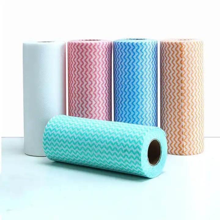 7STYLES Kitchen Roll Kitchen Tissue roll Cleaning Wipes Washable & Reusable Quick Dry Non-Woven Dish Towels for Home & Kitchen Cleansing Super Absorbent Soft & Hygienic 100 Pulls each Roll (Packof 5)