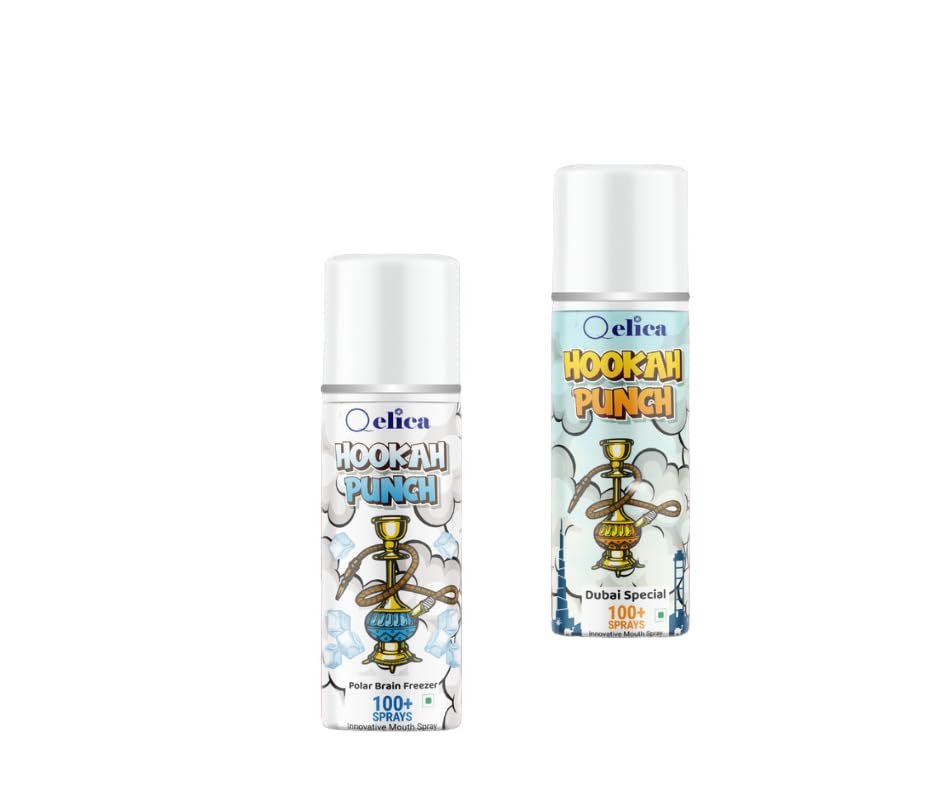 QELICA Valentine's Day Special Mens and Womens Polar Brain Freezer & Dubai Special Instant Mouth Freshner Spray | Longlasting Freshness, Gumand Tooth Protection |Multi | 10 G (Pack of 2)