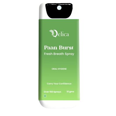 QELICA Mens and Womens Paan Brust Instant Mouth Freshner Spray | Longlasting Freshness, Gumand Tooth Protection |Multi | 10 G (Pack of 1)