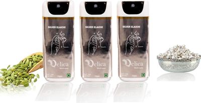 QELICA Mens & Womens Silver Elaichi Instant Mouth Freshner Spray | Longlasting Freshness, Gumand Tooth Protection |Multi | 10 G (Pack of 3)