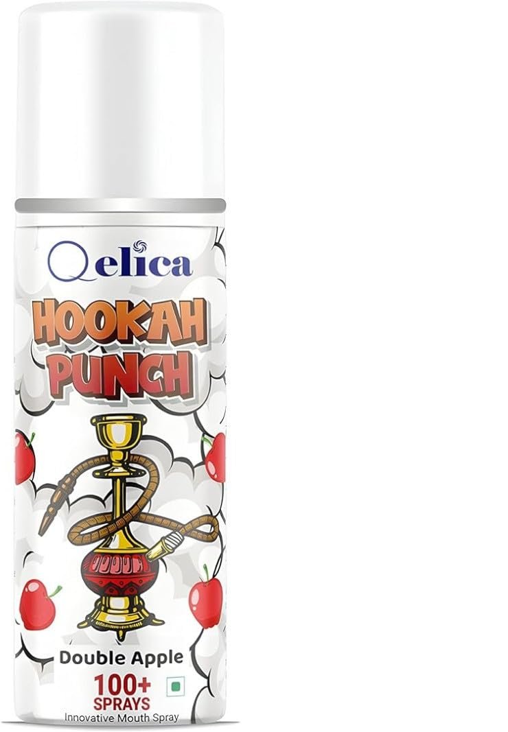 QELICA Mens & Womens Double Apple Instant Mouth Freshner Spray | Longlasting Freshness, Gumand Tooth Protection |Multi | 10 G (Pack of 1)