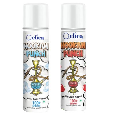 QELICA Love Special Men & Women Polar Brain Freezer & Double Apple Instant Mouth Freshner Spray | Longlasting Freshness, Gumand Tooth Protection |Multi | 10 G (Pack of 2)