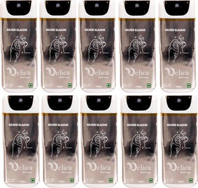QELICA Mens and Womens Silver Elaichi Instant Mouth Freshner Spray | Longlasting Freshness, Gumand Tooth Protection |Multi | 10 G (Pack of 10)