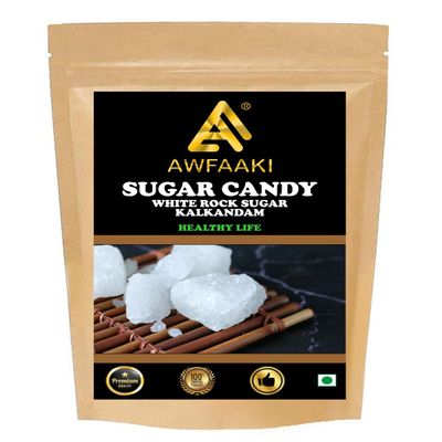 Awfaaki White Rock Sugar Candy | Kalkandam | China Kalkandu | Mishri Crystal | Misri (1 kg)