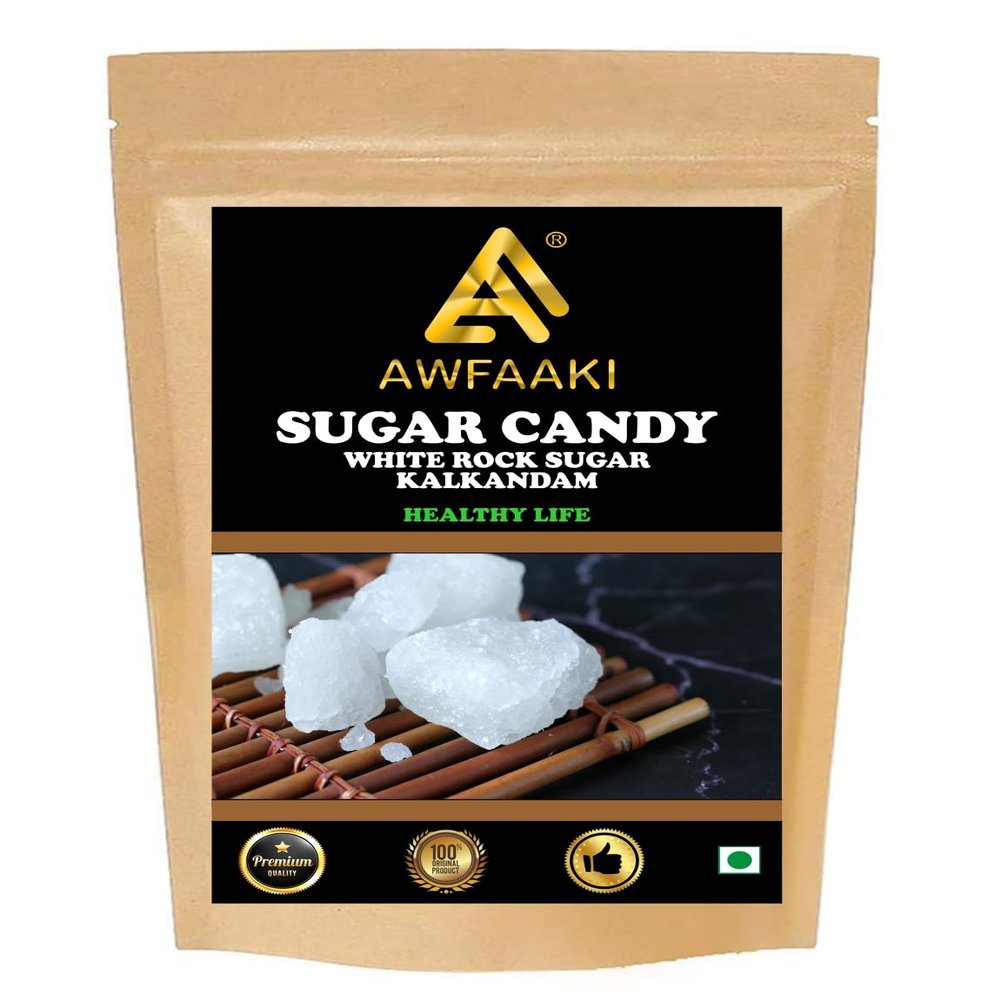 Awfaaki White Rock Sugar Candy | Kalkandam | China Kalkandu | Mishri Crystal | Misri (1 kg)