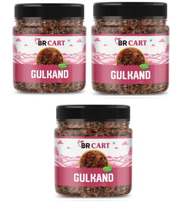 BR Cart Natural & Organic Himalayan Gulkand - Rose Petals Jam | Rose Jam | Sweet Gulkand 400 g (400 Gram X 3)