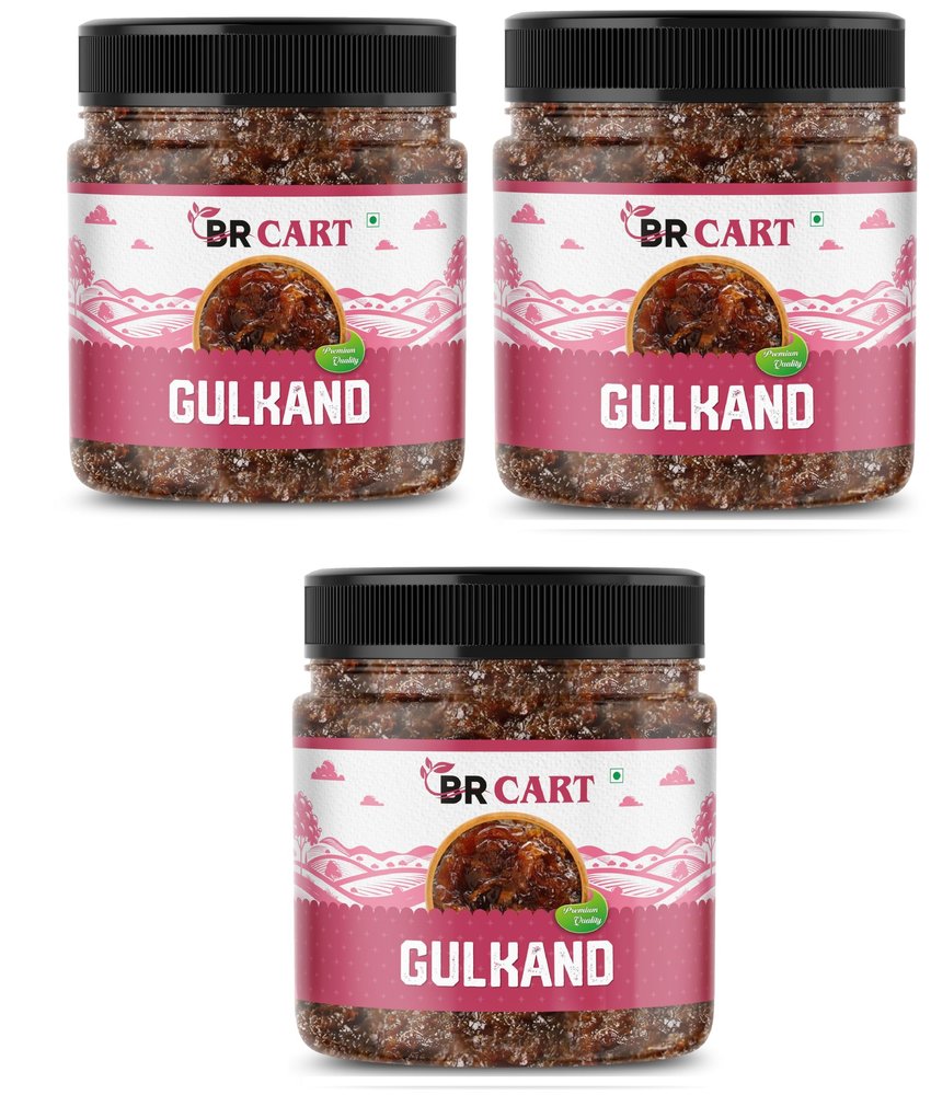 BR Cart Natural & Organic Himalayan Gulkand - Rose Petals Jam | Rose Jam | Sweet Gulkand 400 g (400 Gram X 3)