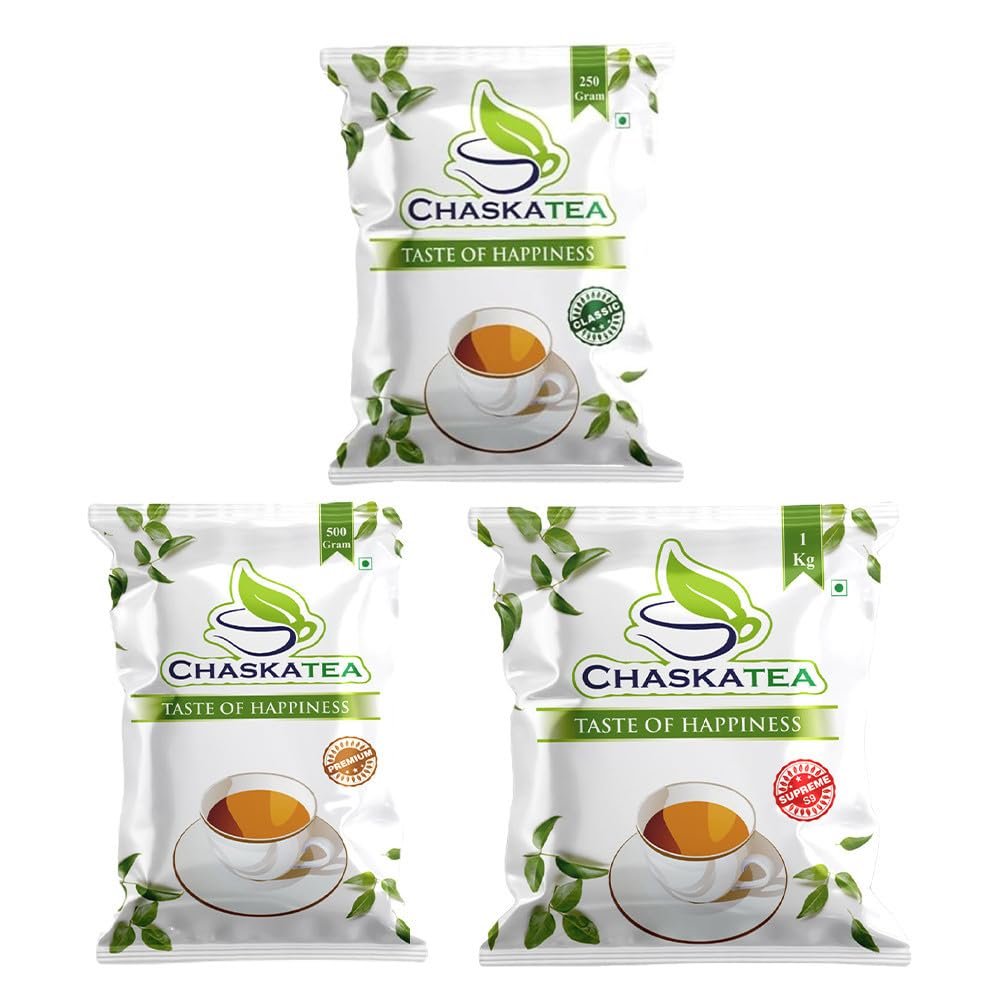 Aromatic Assam Trio CHASKATEA Premium Masala (500g) + Supreme S9 Dust (1kg) + Classic (250g) Handpicked Crafted for Chai Lovers with Authentic Traditional Taste and Aroma [Combo Pack of 3]