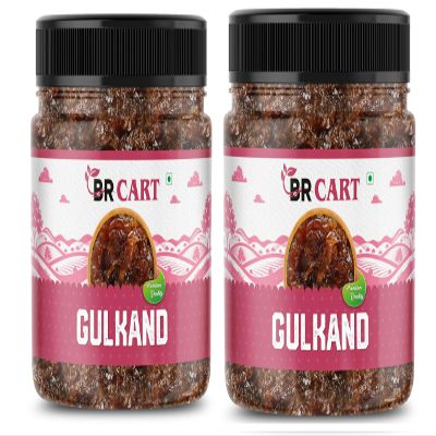 BR Cart Natural & Organic Himalayan Gulkand - Rose Petals Jam | Rose Jam | Sweet Gulkand 400 g (400 Gram X 2)