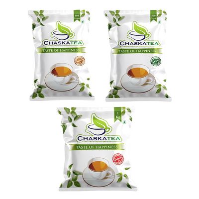 Aromatic Assam Gift Box CHASKATEA Premium Natural (500g) + Classic Black Tea (500g) + Supreme Black Tea (1kg) Handpicked Crafted for Chai Lovers with Authentic Traditional Taste and Aroma [Combo Pack]