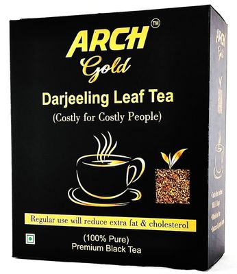 ARCH Gold Darjeeling Leaf Tea (150 Gram) | 100% Pure & Original Long Leaf Chai | Premium Black Loose Leaves Tea with Rich Taste & Flavor | Best Without Milk & Sugar