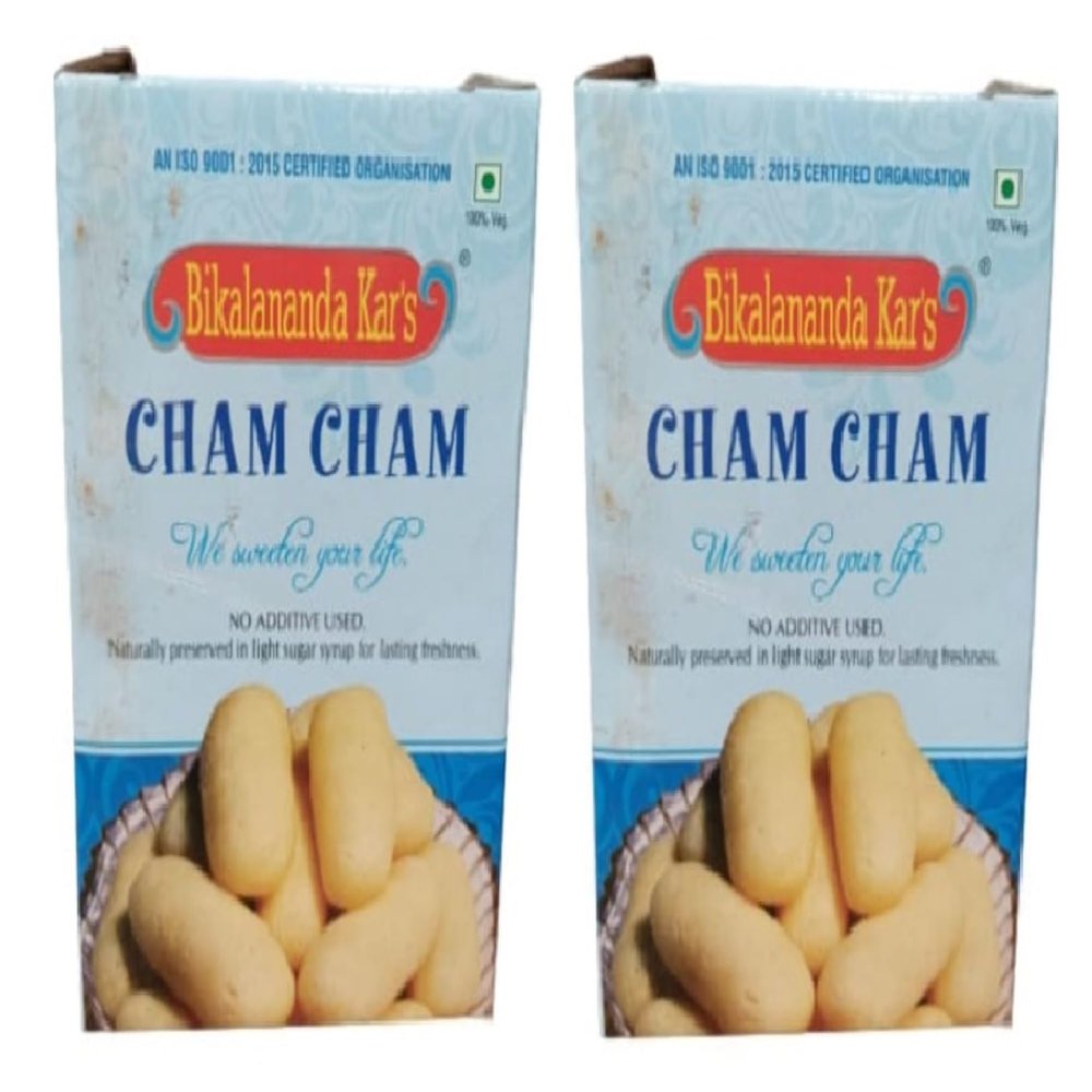 Bikalananda Kar's Oriya Sweets Cham Cham Indian Mithai - - Salepur Rasogollas Each 500 G (PACK OF 2)=1 Kg/TIN Packed/Shelf Life 6 Months