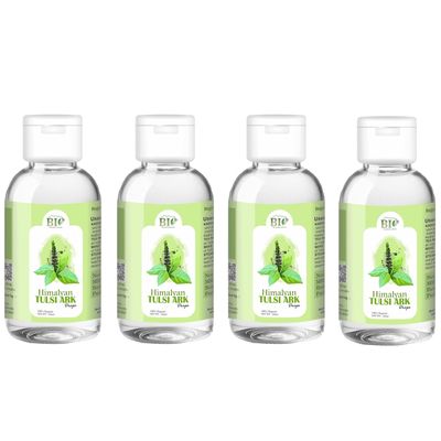 BIO Himalayan Tulsi ARK | Pure Tulsi Drops, Hydrosol | Pure Holy Basil Water for Skin Conditioning, Digestion and Immunity | 100 ml |Pack of 4||New-BIO-11-Pack of 4