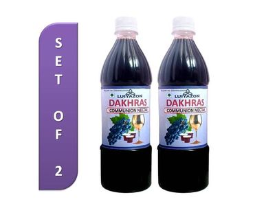 Dakhras Holy communion Nectar Black Grape Juice 850ML (Pack of 2)
