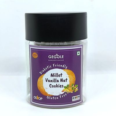 Diabetic Friendly Gluten Free Vanilla Nut Millet Cookies | Eggless | Sugar Free