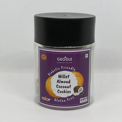 Diabetic friendly Gluten Free Almond Coconut Millet Cookies | Eggless | Sugar Free