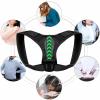Fitcozi Adjustable Posture Corrector Belt - Elastic Back Brace for Men and Women, Straight Back Support, Black, Small view 3