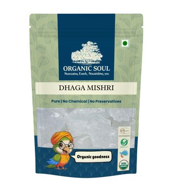 Organic Dhaga Mishri 900 gm | Rock Sugar | Thread Mishri | Mishri Crystal